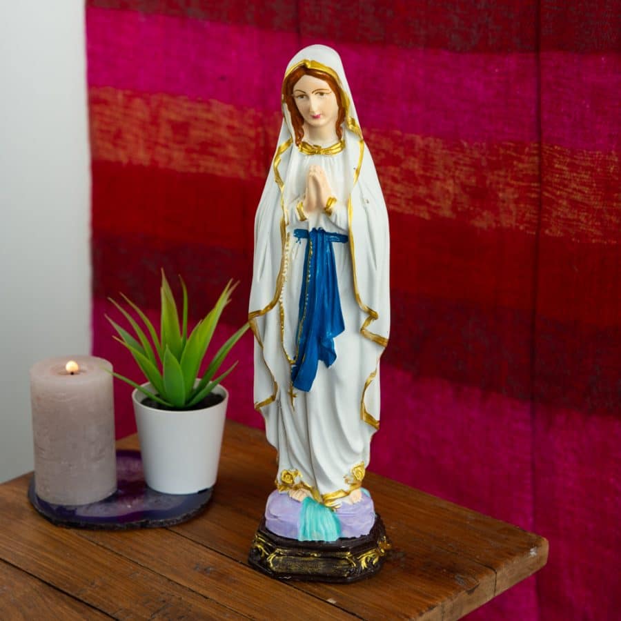 Statue Maria betend, handbemalt