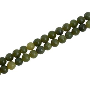 Edelsteinperlen Strang Grüne Jade (4 mm)