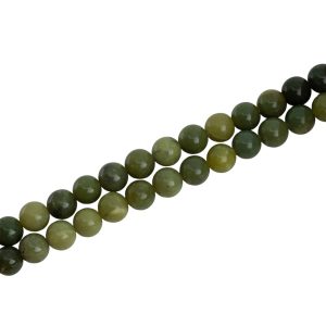 Edelsteinperlen Strang Grüne Jade (10 mm)