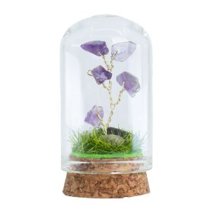 Mini-Edelsteinbaum Amethyst im Glas für Spiritualität (50 mm)