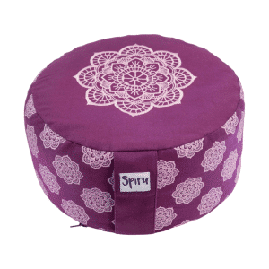 Spiru Meditationskissen rund Baumwolle violette Tie Dye - Mandala - 30 x 15 cm