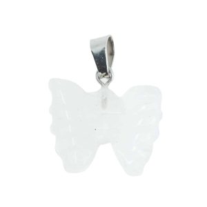 Edelstein-Anhänger Schmetterling - Bergkristall (20 mm)