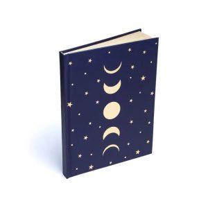 Notizbuch Mondphasen und Sterne dunkelblau - 15x21cm